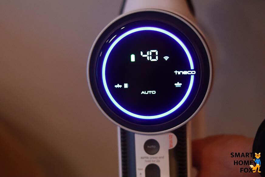 Das Display des Tineco S12 Pure One Pro Ex